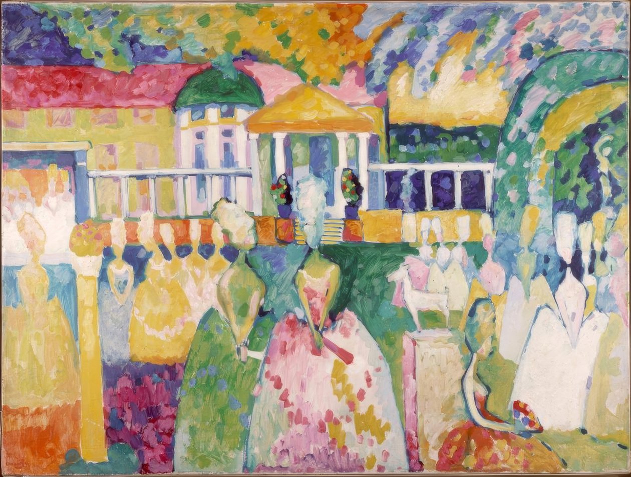 Damen içinde Krinolinen by Wassily Kandinsky
