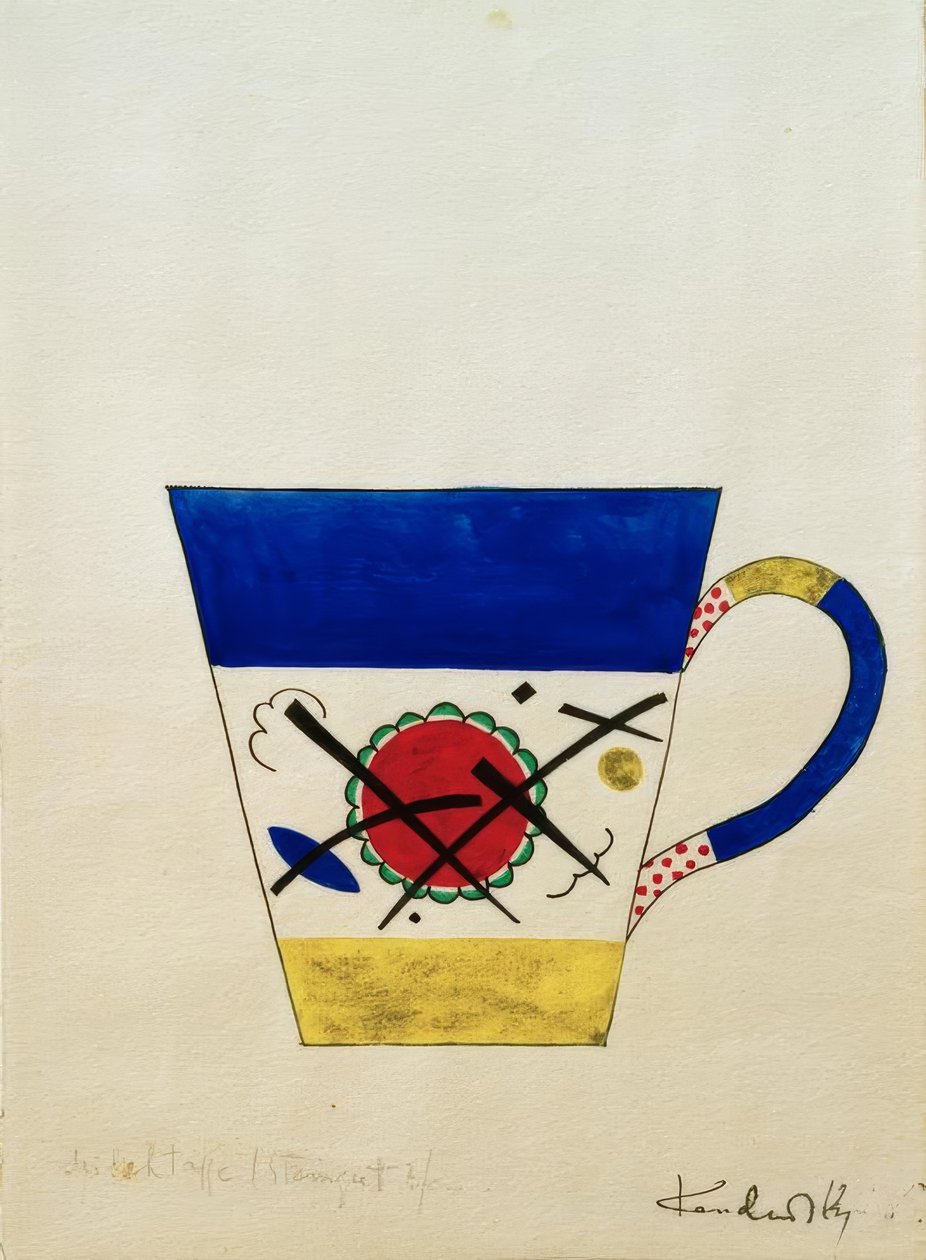 Bir süt bardağı için tasarım by Wassily Kandinsky
