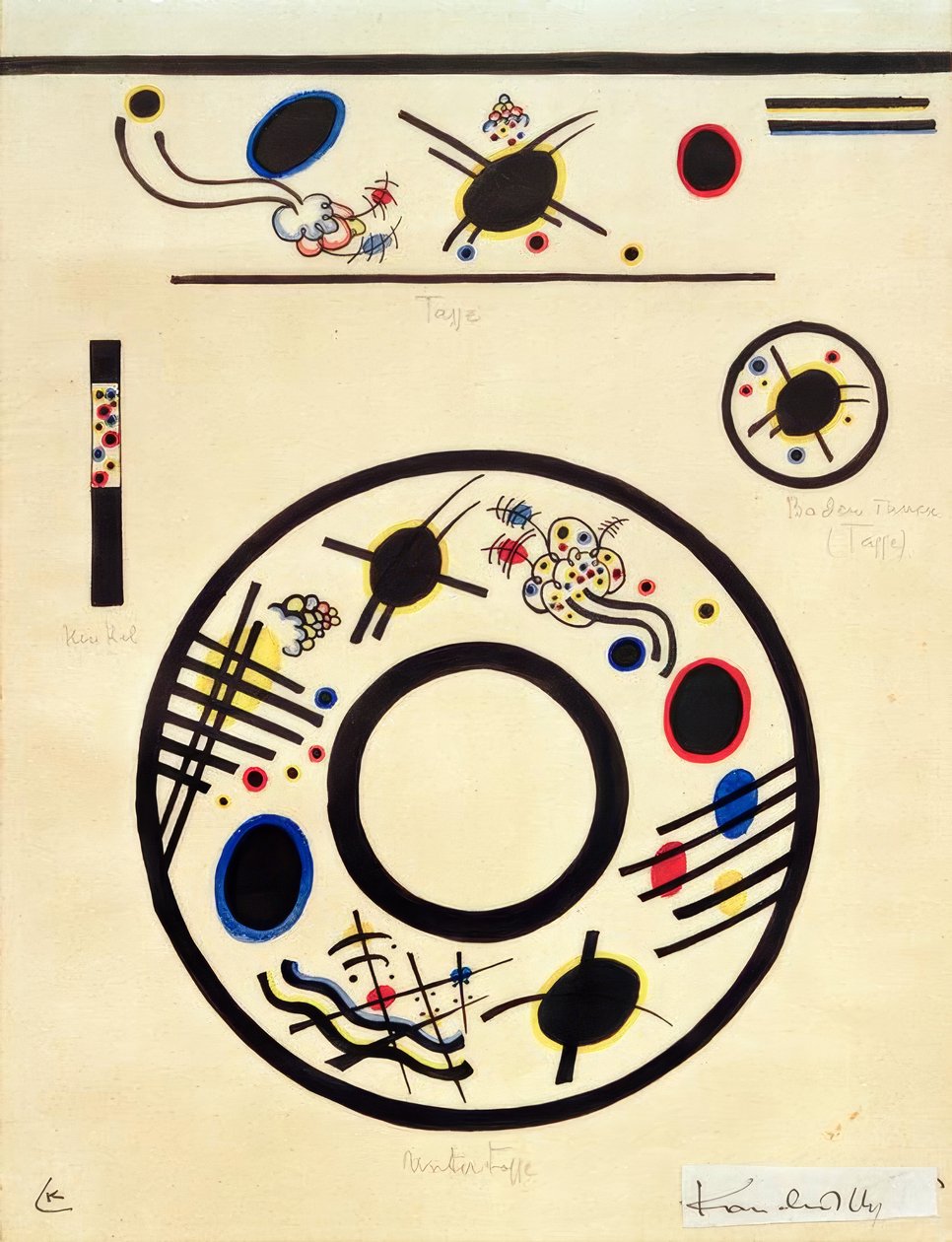 Bir fincan ve fincan tabağı için tasarım by Wassily Kandinsky