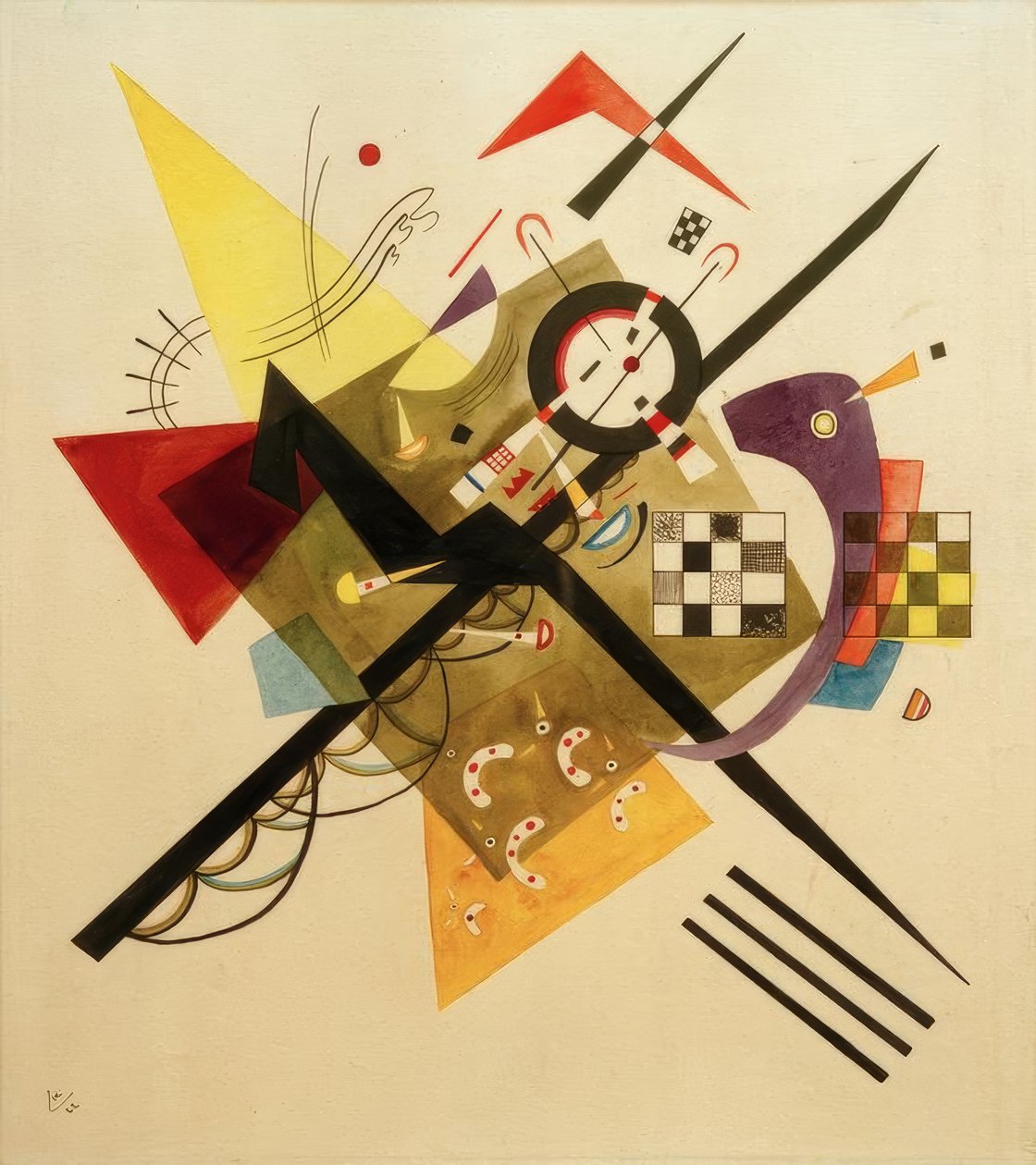 Auf Weiss II için Taslak by Wassily Kandinsky
