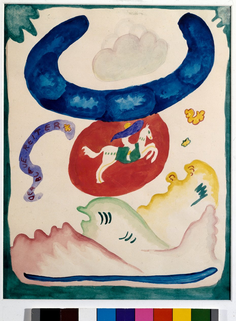 Dışavurumculuk: “Mavi Süvari” almanak için kapak projesi by Wassily Kandinsky