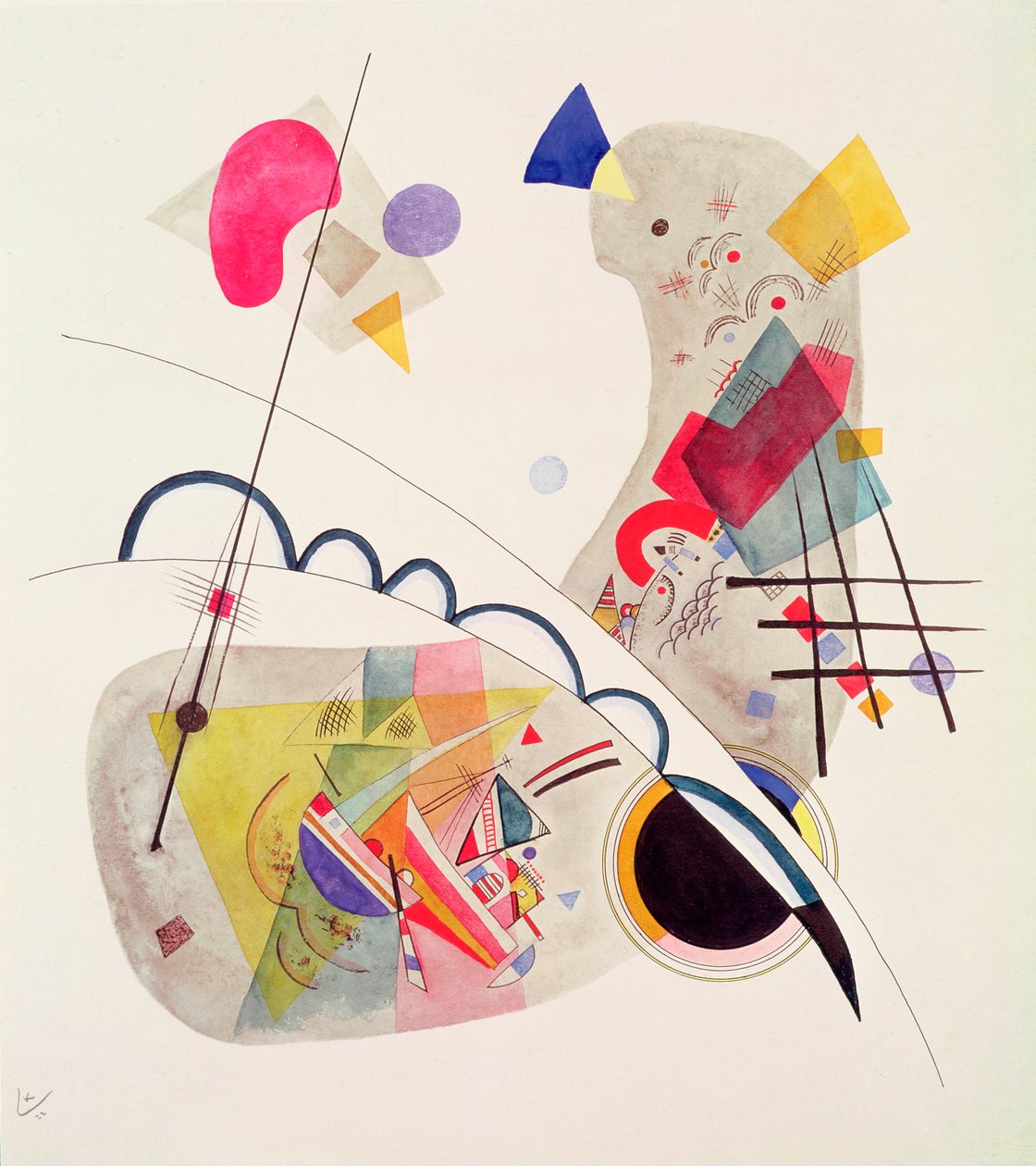 Grave Forme, 1922 (kağıt üzerine kalem ve mürekkep ve wc) by Wassily Kandinsky