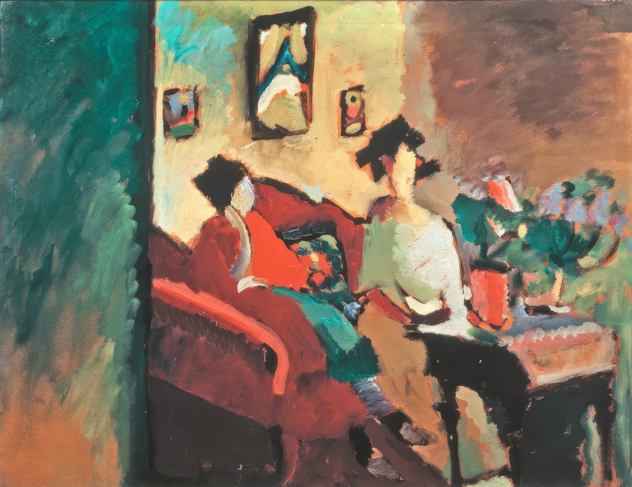 İçişleri (Gabrielle Münter ve Marianne von Werefkin ile birlikte) by Wassily Kandinsky