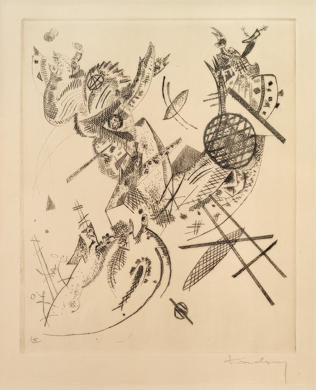 Küçük dünyalar XII by Wassily Kandinsky