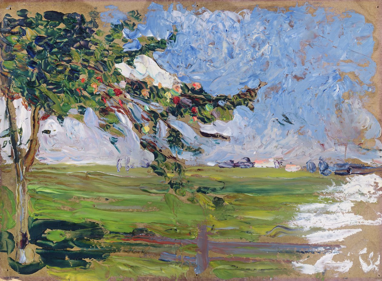 Elma Ağacı ile Manzara, 1906 by Wassily Kandinsky