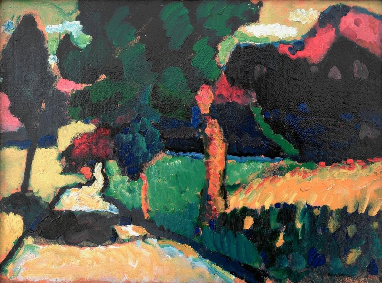 Murnau - yaz manzarası by Wassily Kandinsky