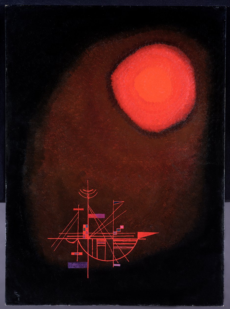 One Spit, 1925 (karttaki yağ) by Wassily Kandinsky