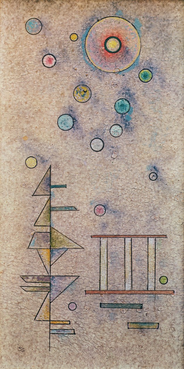 Nadiren, 1930 (alçı üzerine tempera) by Wassily Kandinsky
