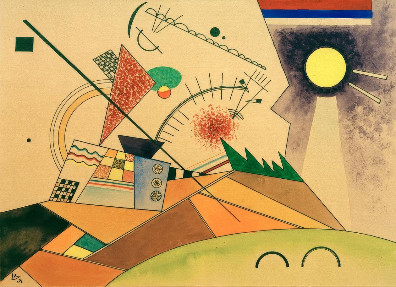 Sakin Hareket Etmek için Eskiz by Wassily Kandinsky