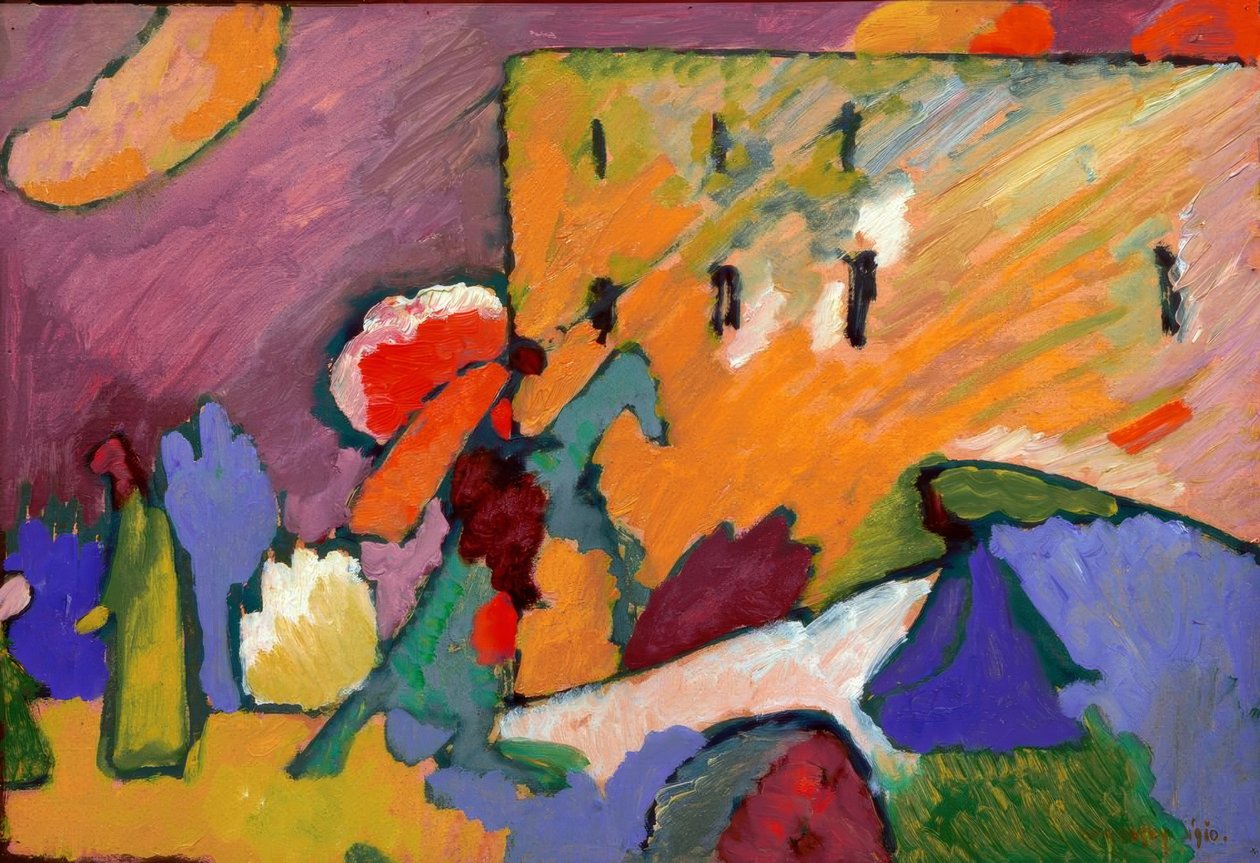 Doğaçlama çalışması 3 (köprüden binici) by Wassily Kandinsky
