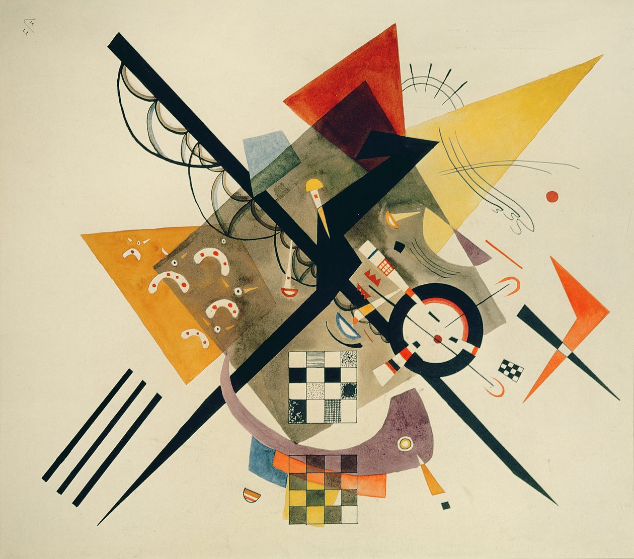 On White II için Çalışma, 1922 by Wassily Kandinsky