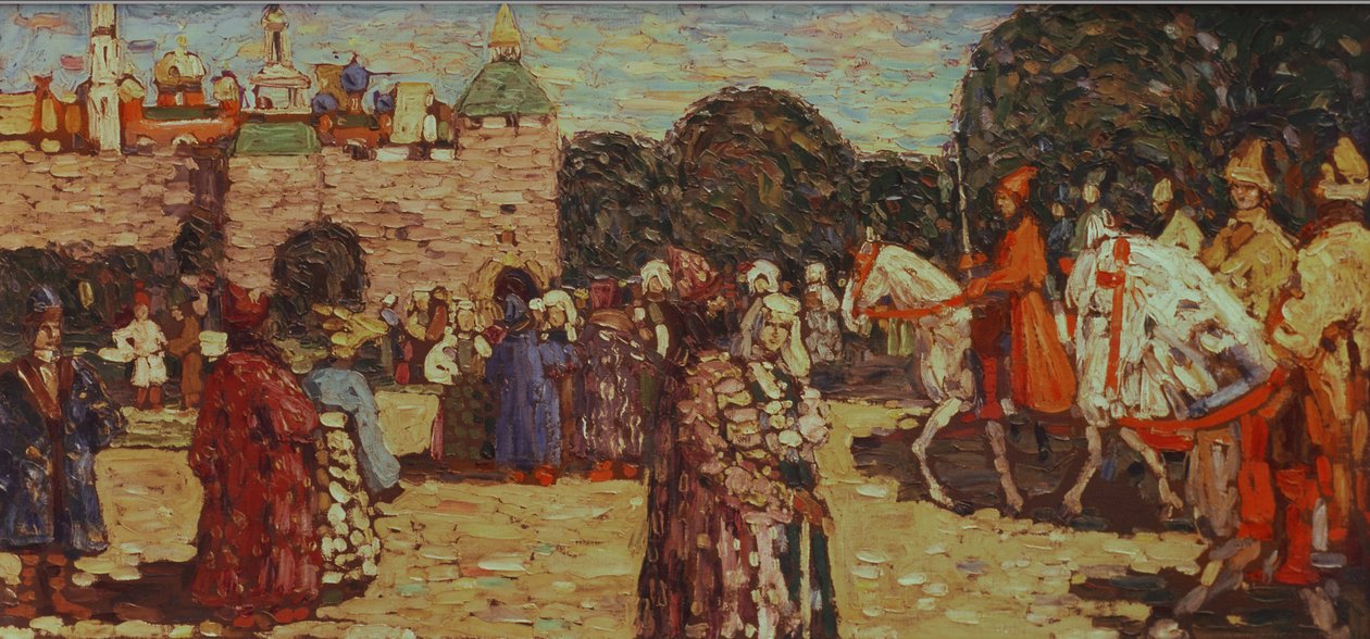 Pazar, Eski Rusya, 1904 by Wassily Kandinsky
