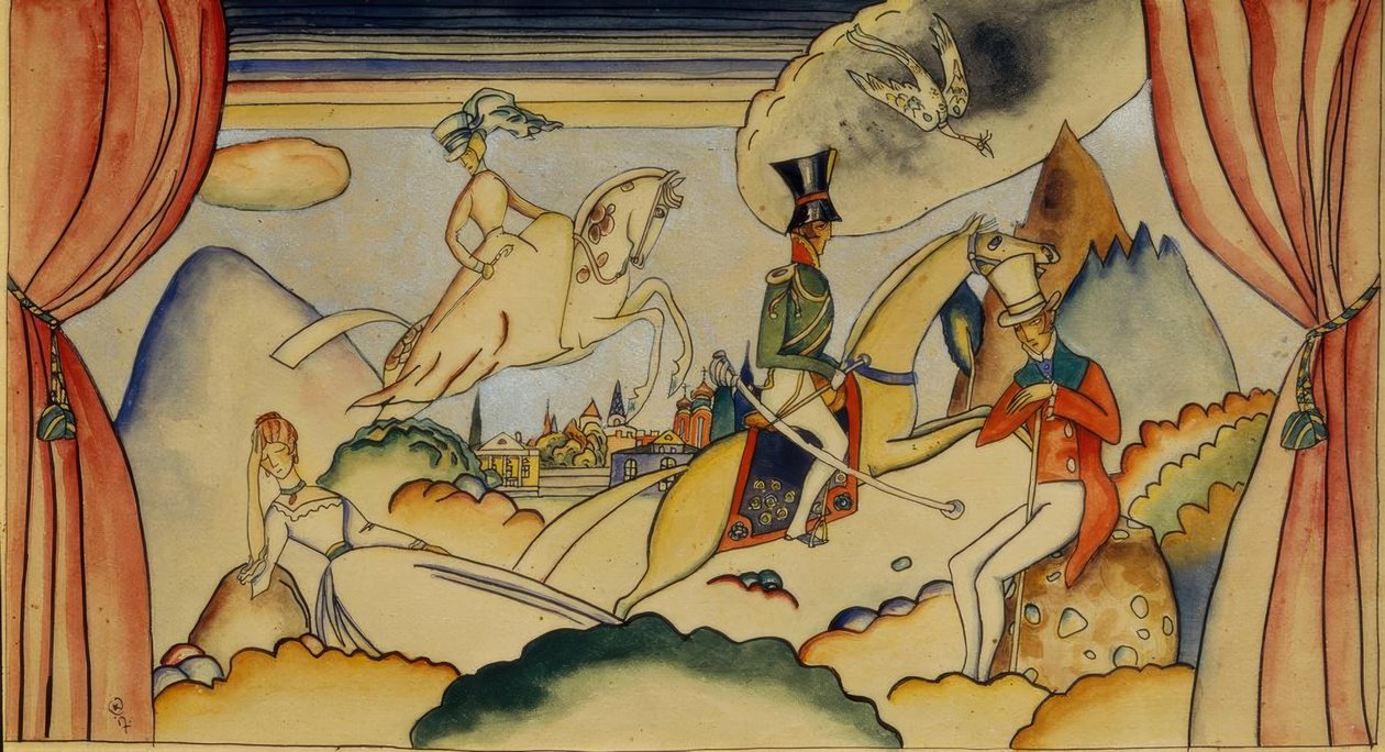 Bir memurla sahne by Wassily Kandinsky