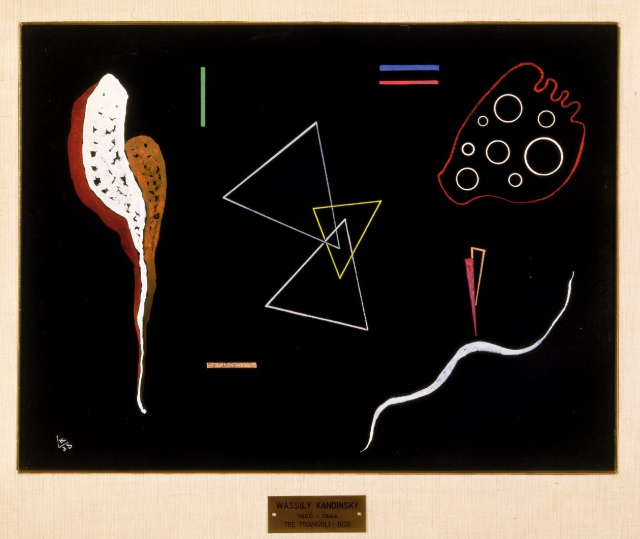 Three Triangles, 1938  by Wassily Kandinsky