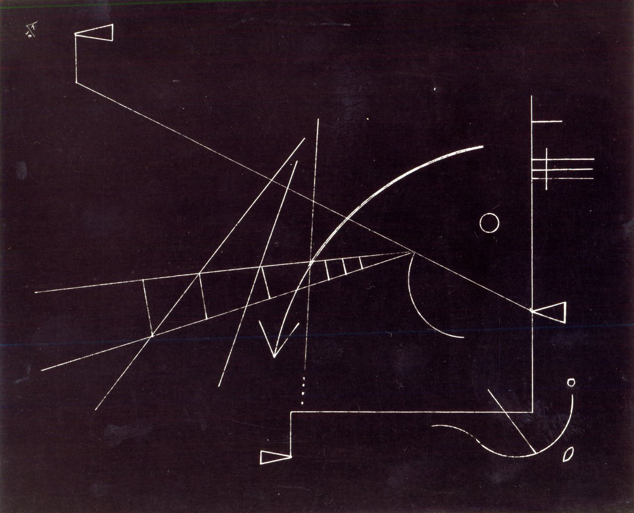 İsimsiz, 1930 (kağıt üzerine kalem ve mürekkep) by Wassily Kandinsky