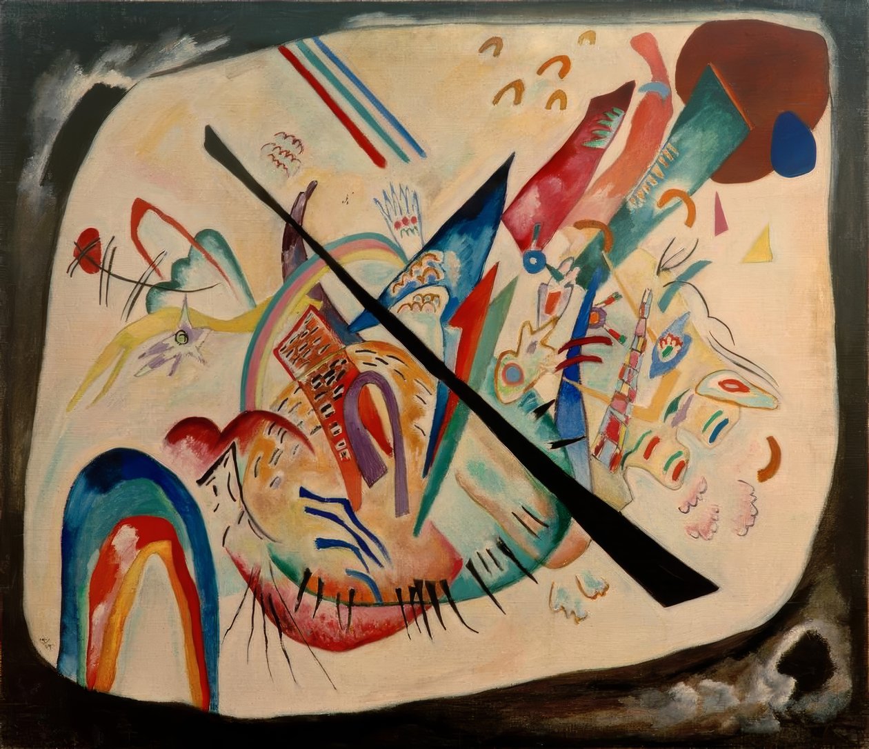 beyaz oval by Wassily Kandinsky