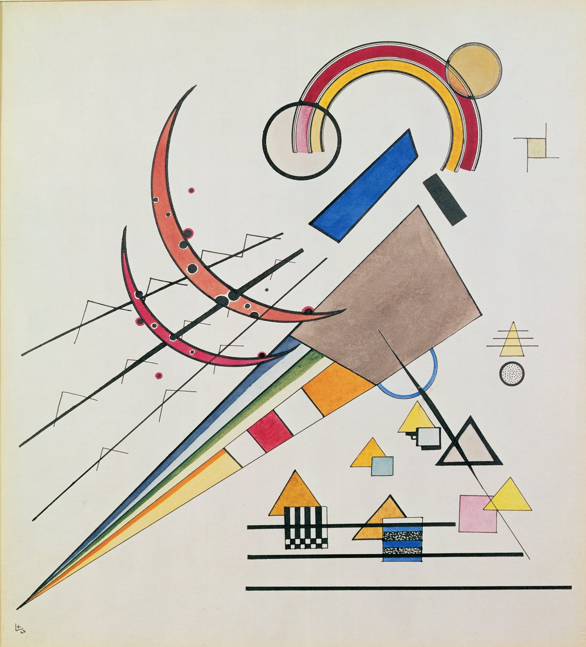 Üçgen ile (wc ve guaj) by Wassily Kandinsky