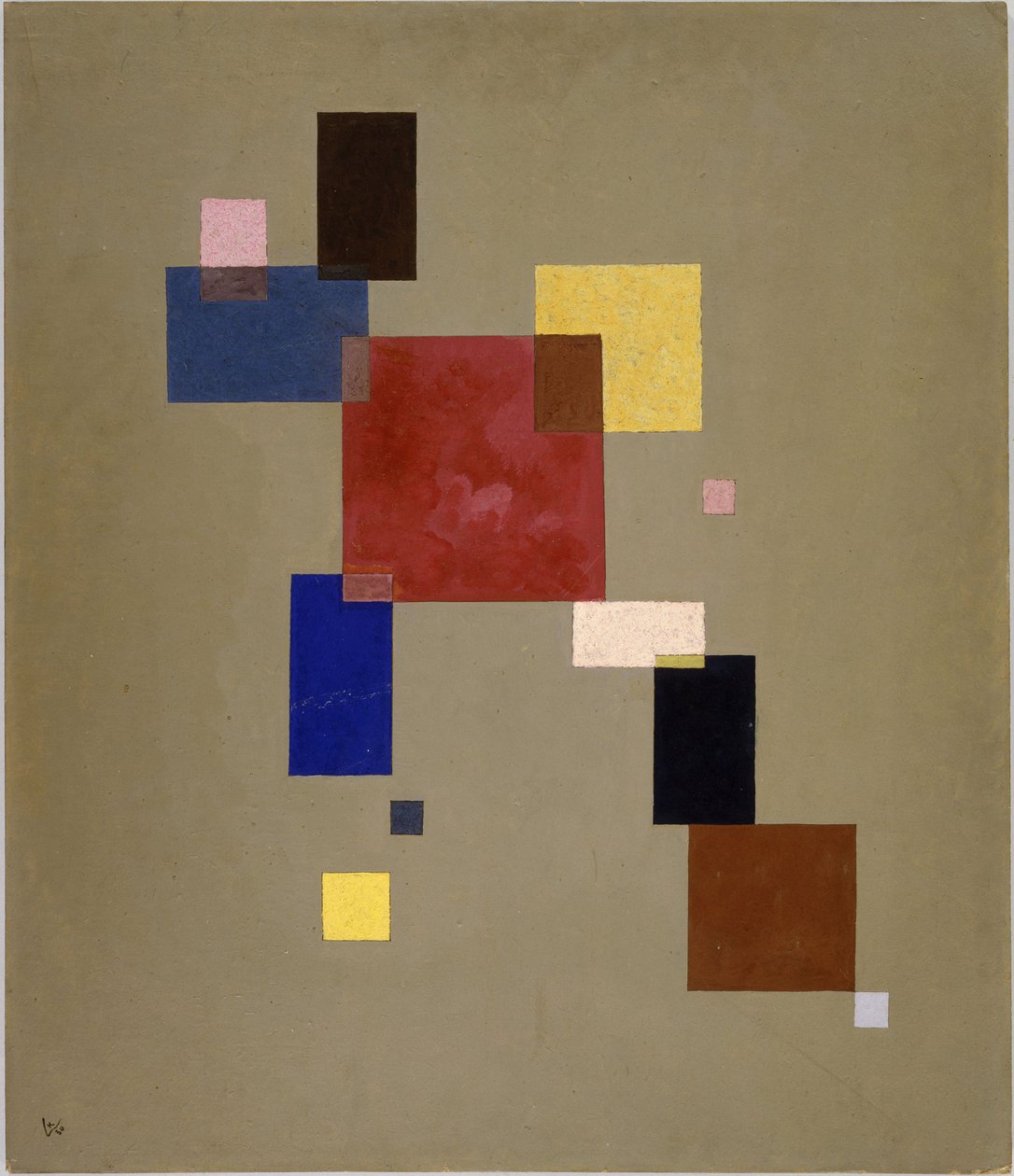""13 rechtecke"" (On üç dikdörtgen) Wassily Kandinsky (veya Wassily Kandinski veya Kandinskij) tarafından yapılan boyama by Wassily Kandinsky