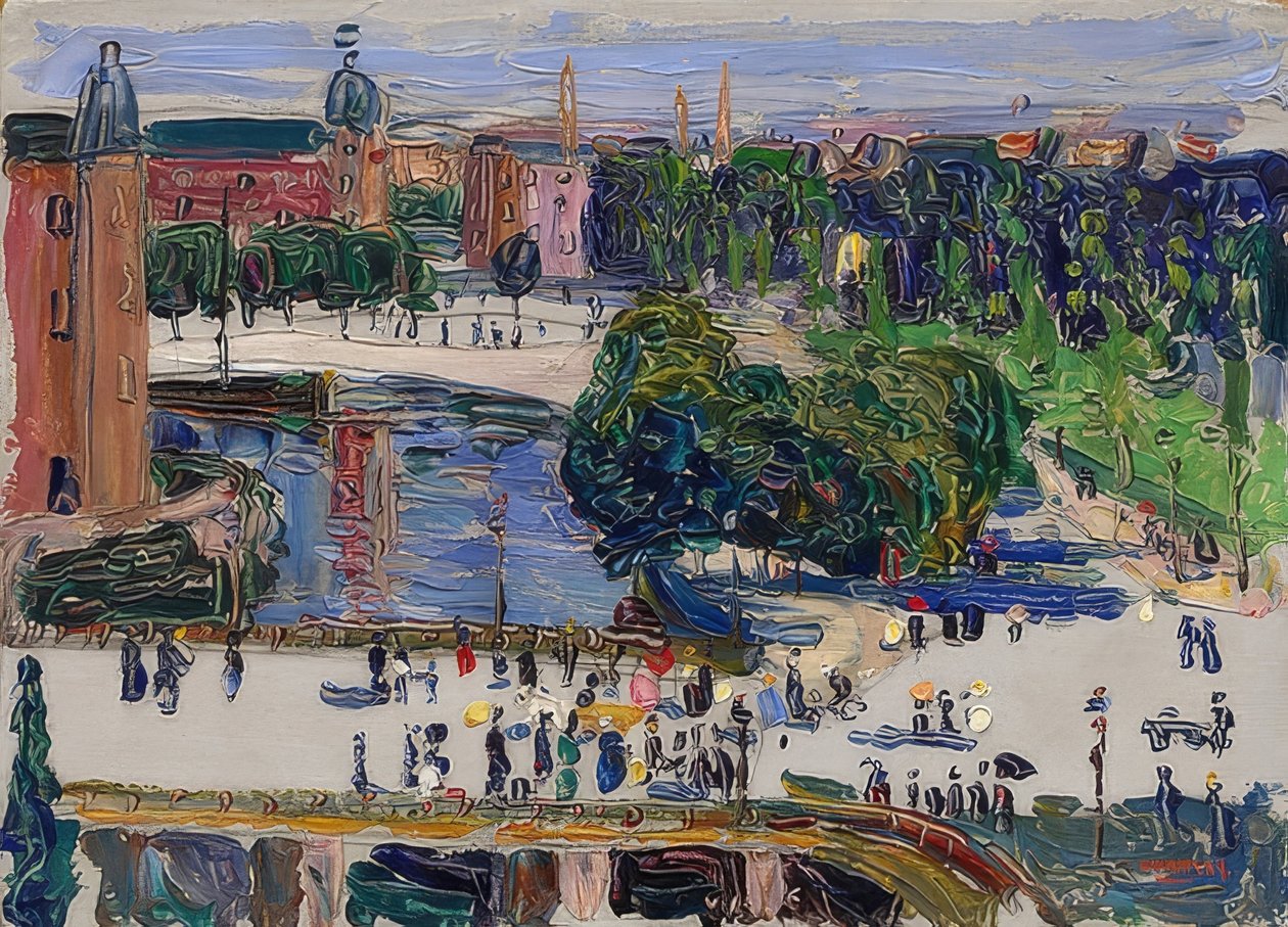 Amsterdam - pencereden görünüm. 1904 by Wassily Kandinsky