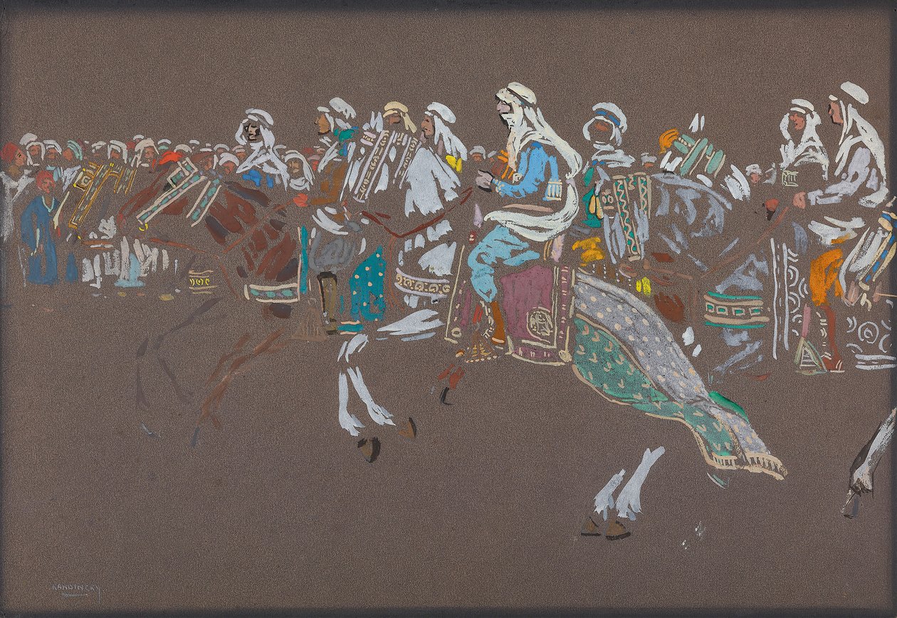 Arap Süvarileri, 1905. by Wassily Kandinsky