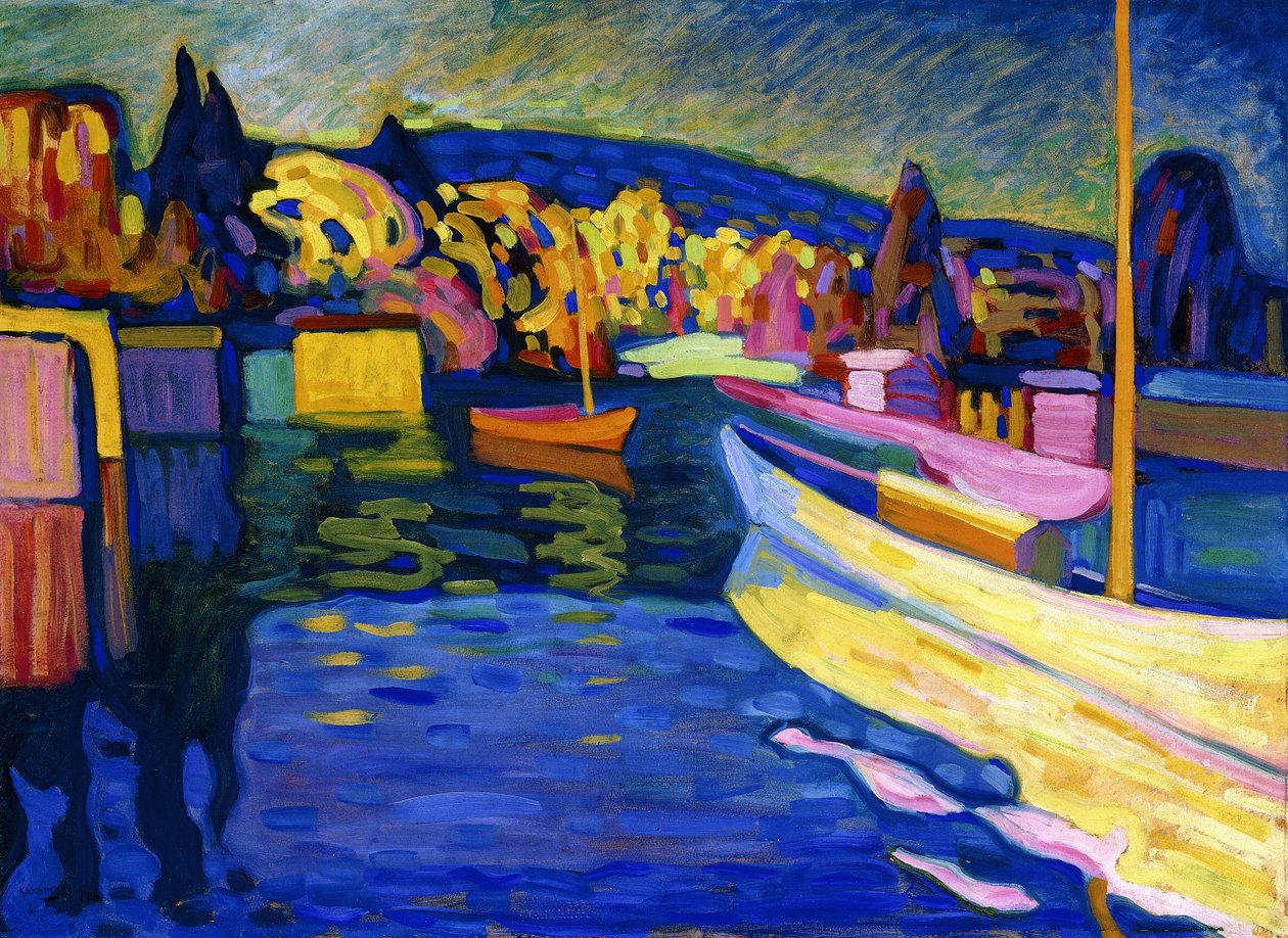 Teknelerle Sonbahar Manzarası by Wassily Kandinsky