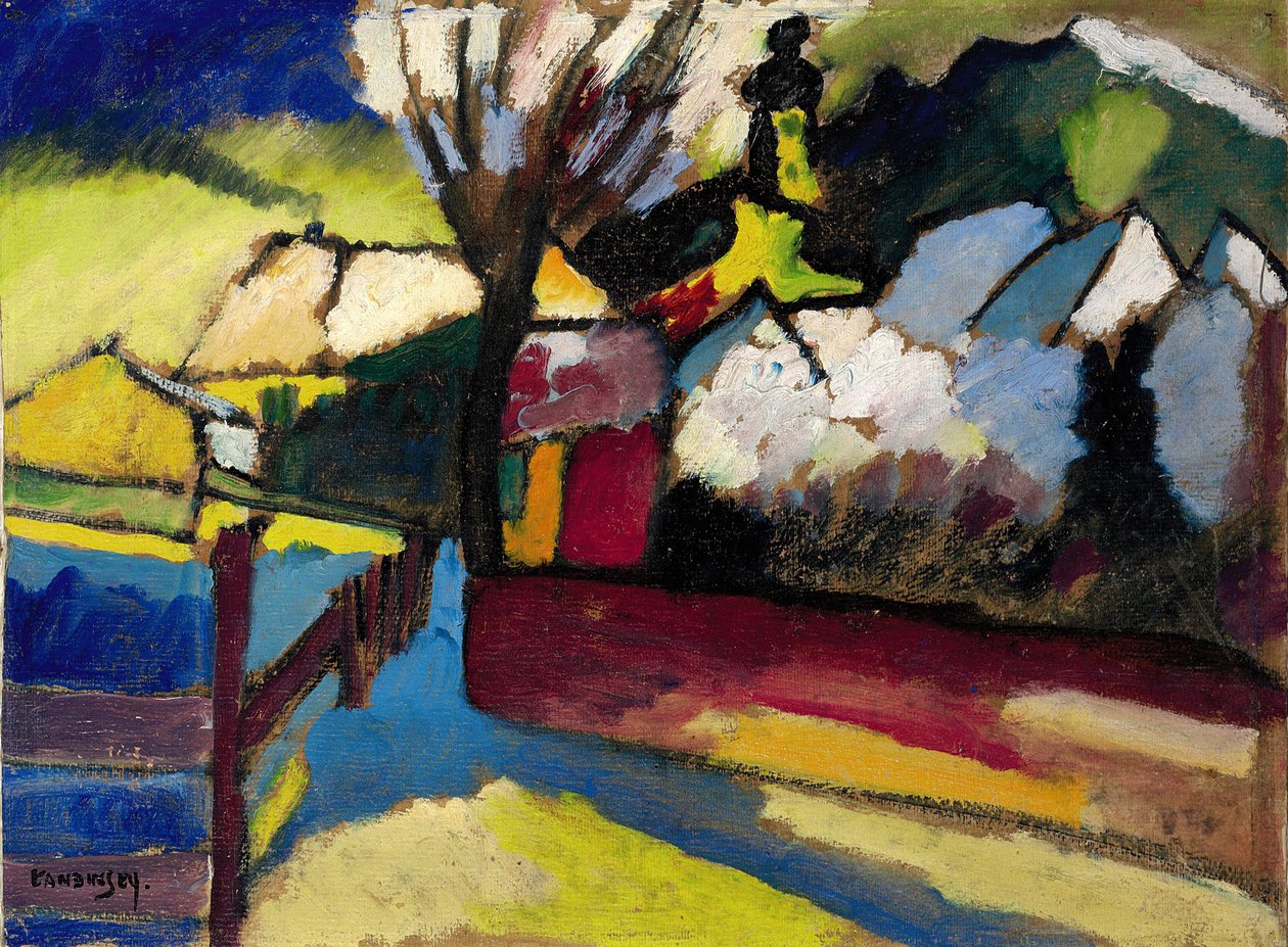 Ağaçlı sonbahar manzarası Ağaçlı sonbahar manzarası, 1910 by Wassily Kandinsky