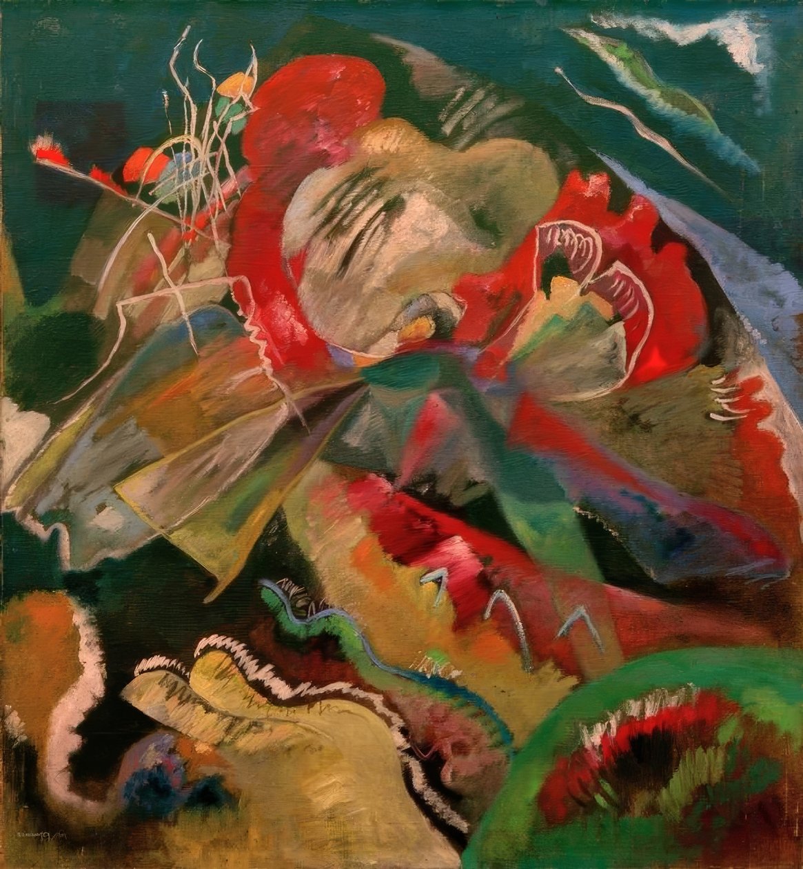 Beyaz çizgili görüntü by Wassily Kandinsky