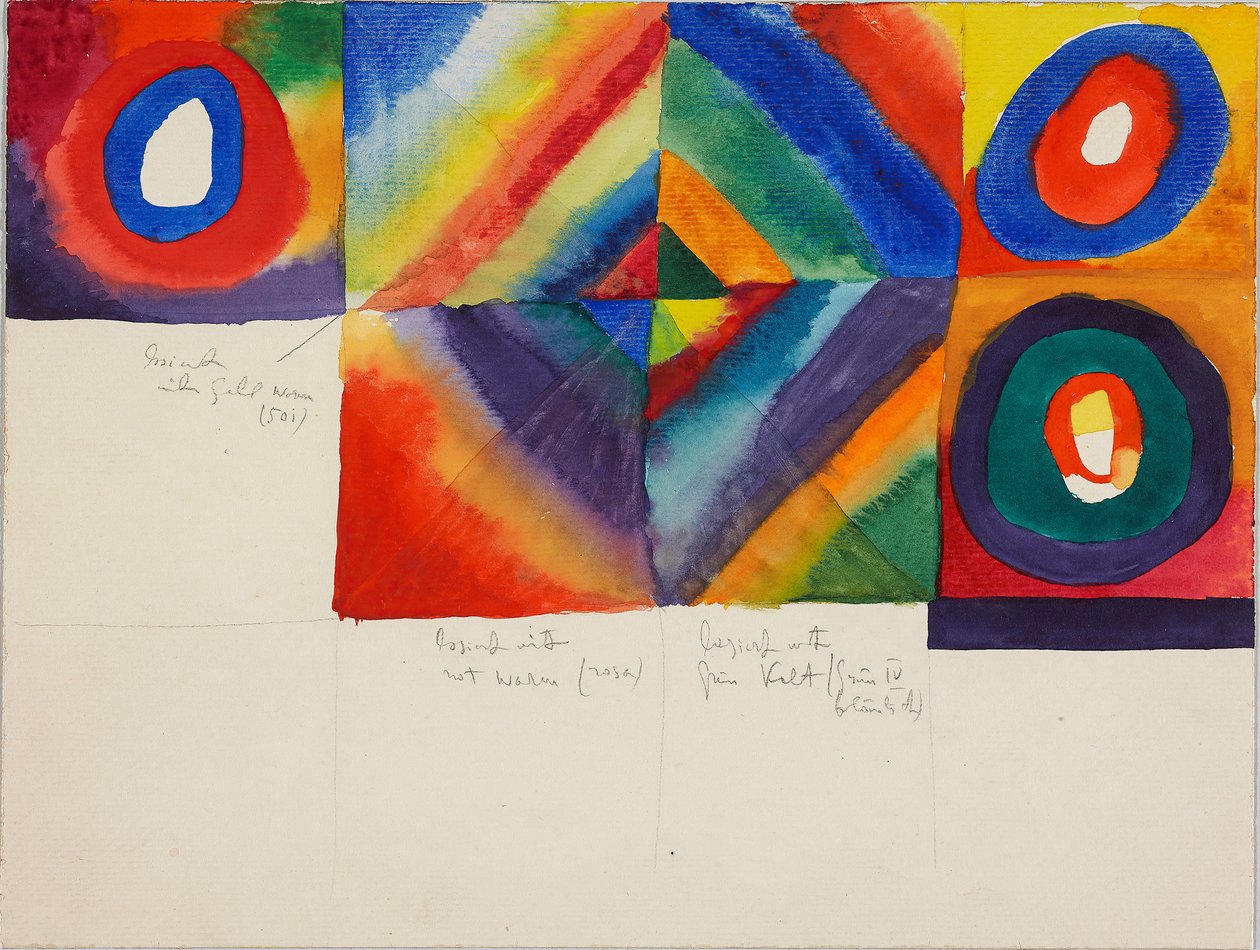 Resim Tekniğine İlişkin Bilgilerle Renk Çalışmaları, 1913. by Wassily Kandinsky