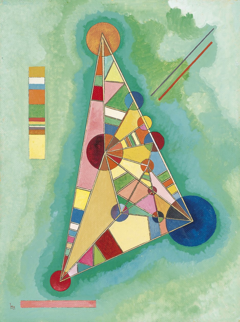 Üçgen içinde renkli by Wassily Kandinsky