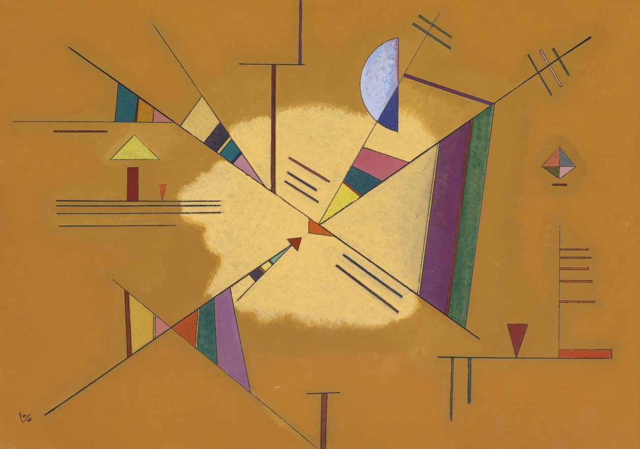 Wassily Kandinsky (veya Wassily Kandinsky veya Kandinskij) tarafından ""Diagonal"" Tablo by Wassily Kandinsky