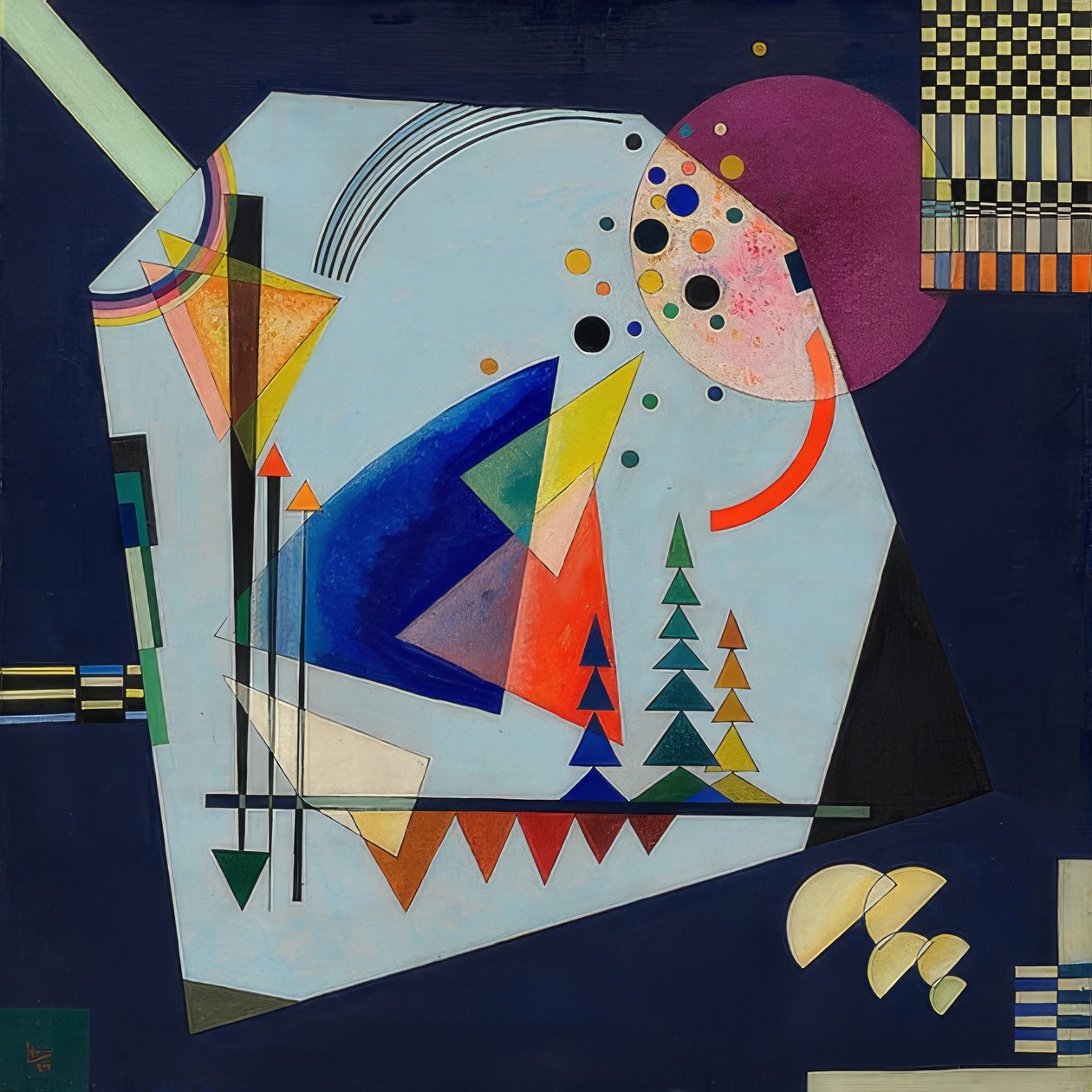Üç ses. 1926 by Wassily Kandinsky