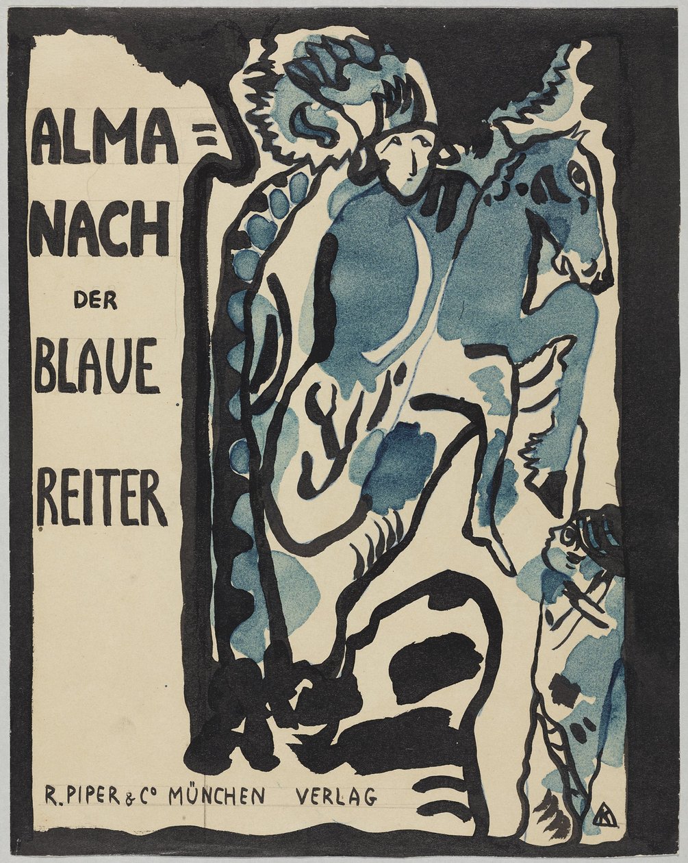 Der Blaue Reiter almanakının kapağı için son tasarım by Wassily Kandinsky