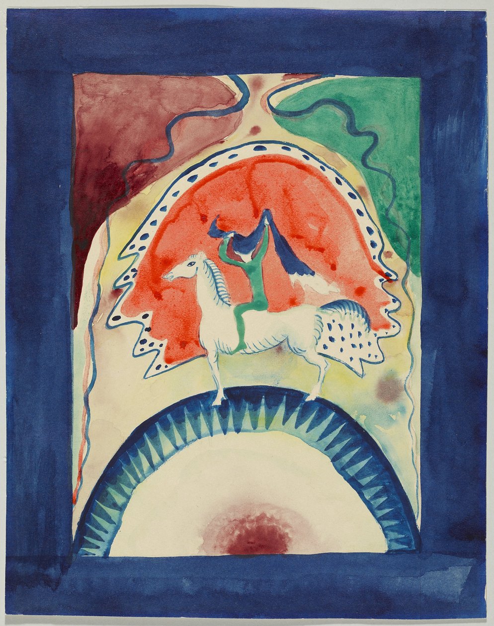 Almanak "Der Blaue Reiter" kapağı için taslak by Wassily Kandinsky