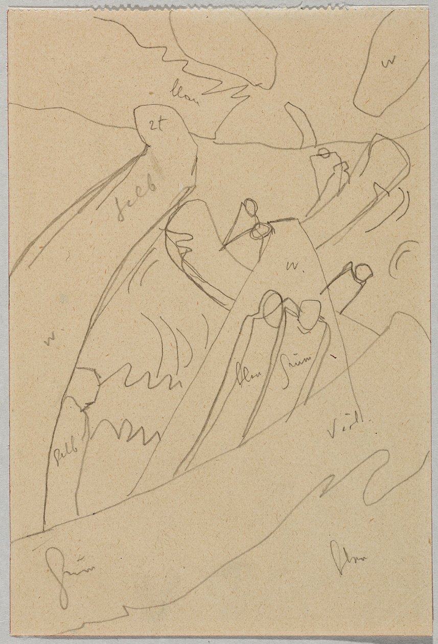 'Doğaçlama 7' taslağı by Wassily Kandinsky
