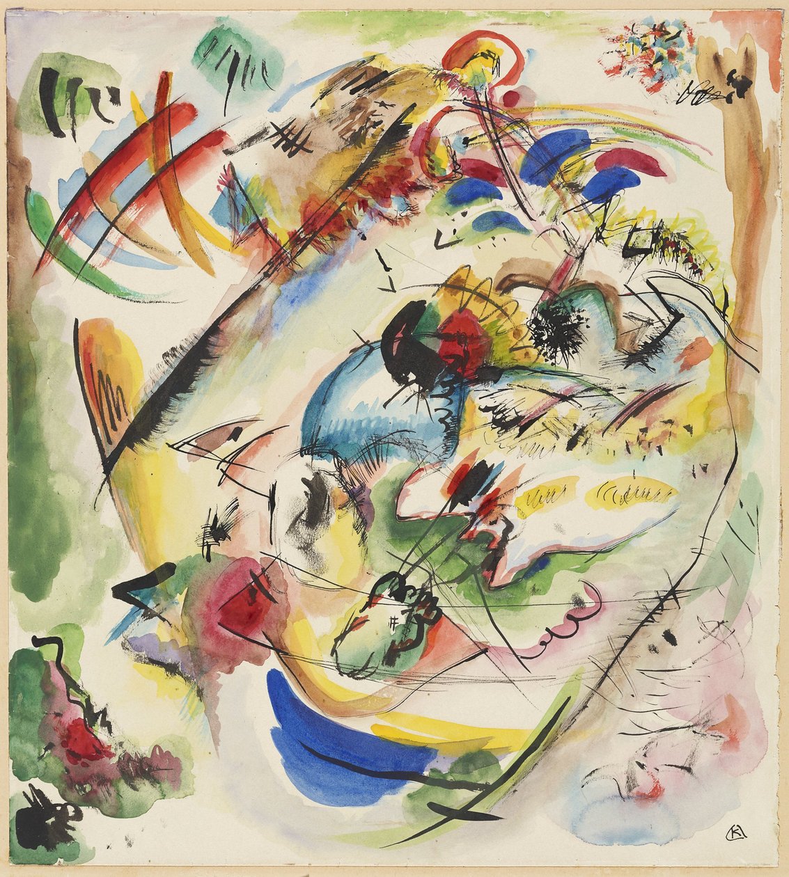 'Dreamy Doğaçlama' için Taslak by Wassily Kandinsky