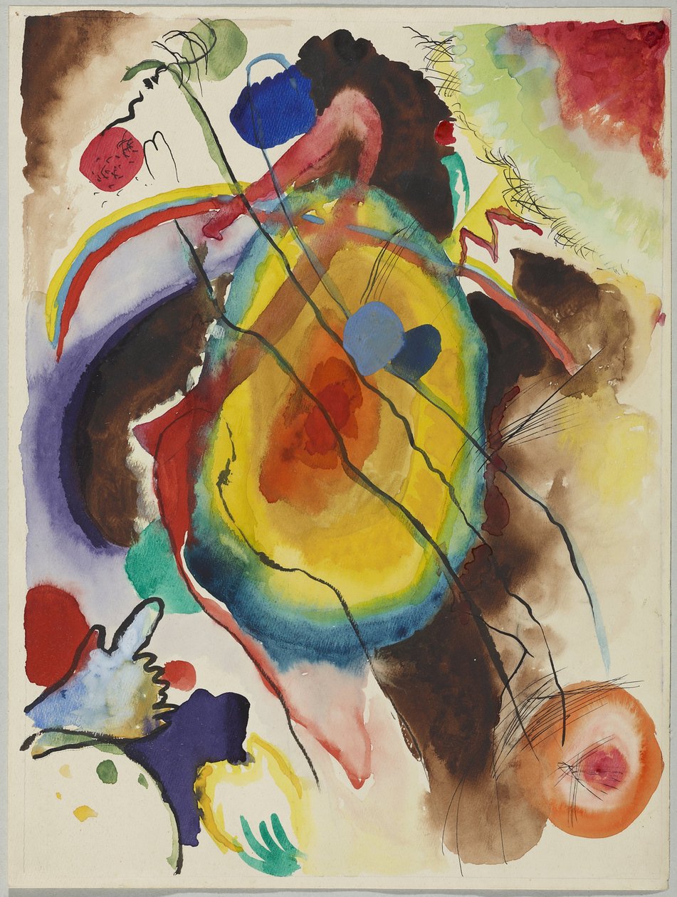 Edwin R. Campbell için bir duvar resmi tasarımı by Wassily Kandinsky
