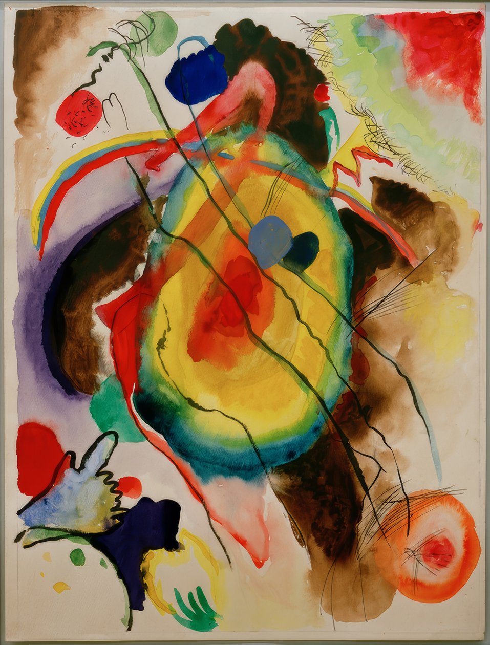 Edwin R. Campbell için bir duvar resmi tasarımı by Wassily Kandinsky