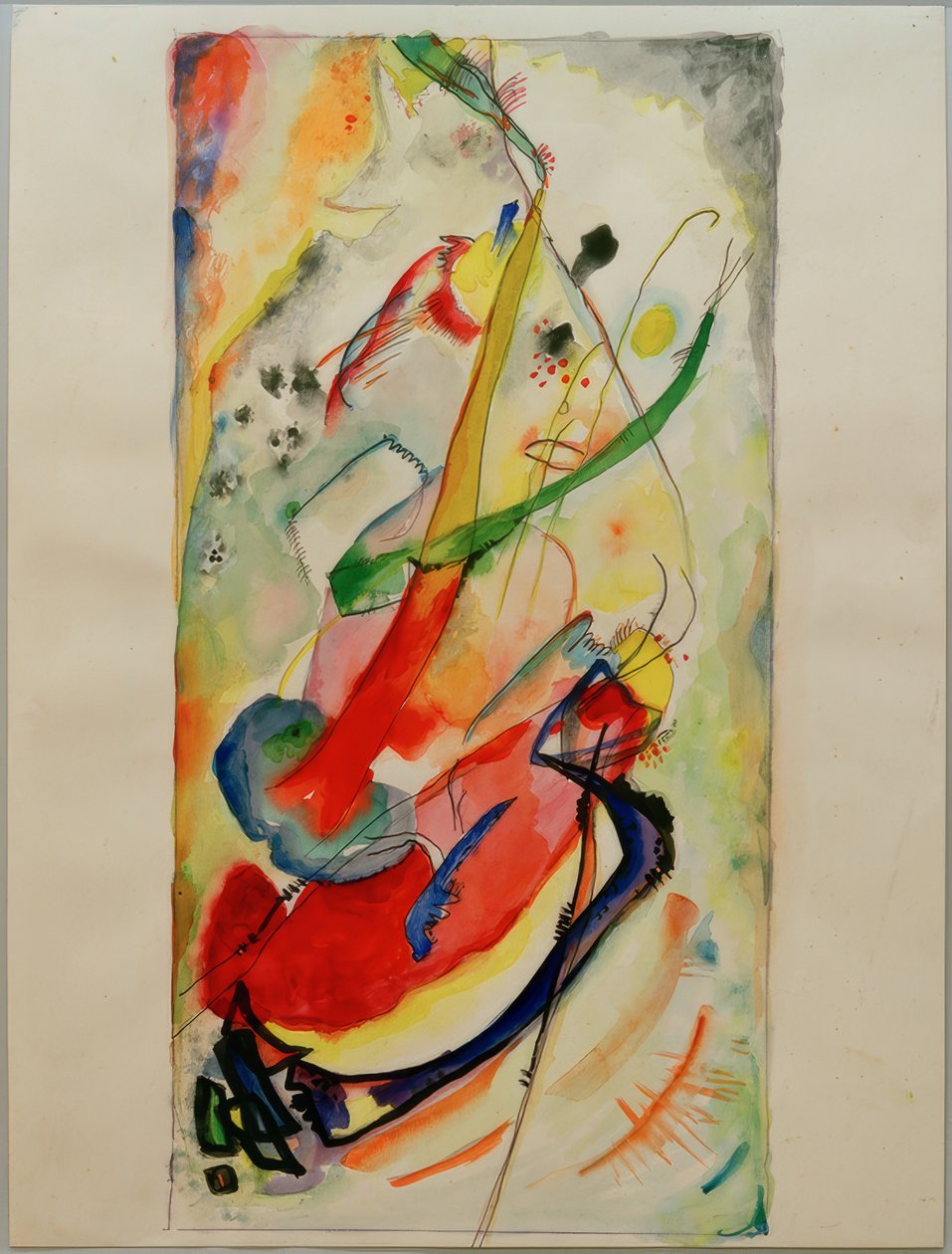 Edwin R. Campbell No. 1 için bir duvar resmi taslağı by Wassily Kandinsky