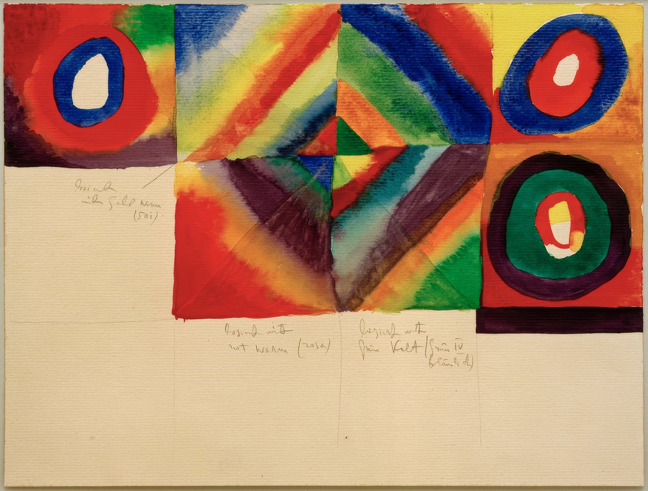 Renk çalışmaları, (resim tekniği ile ilgili bilgilerle birlikte) by Wassily Kandinsky