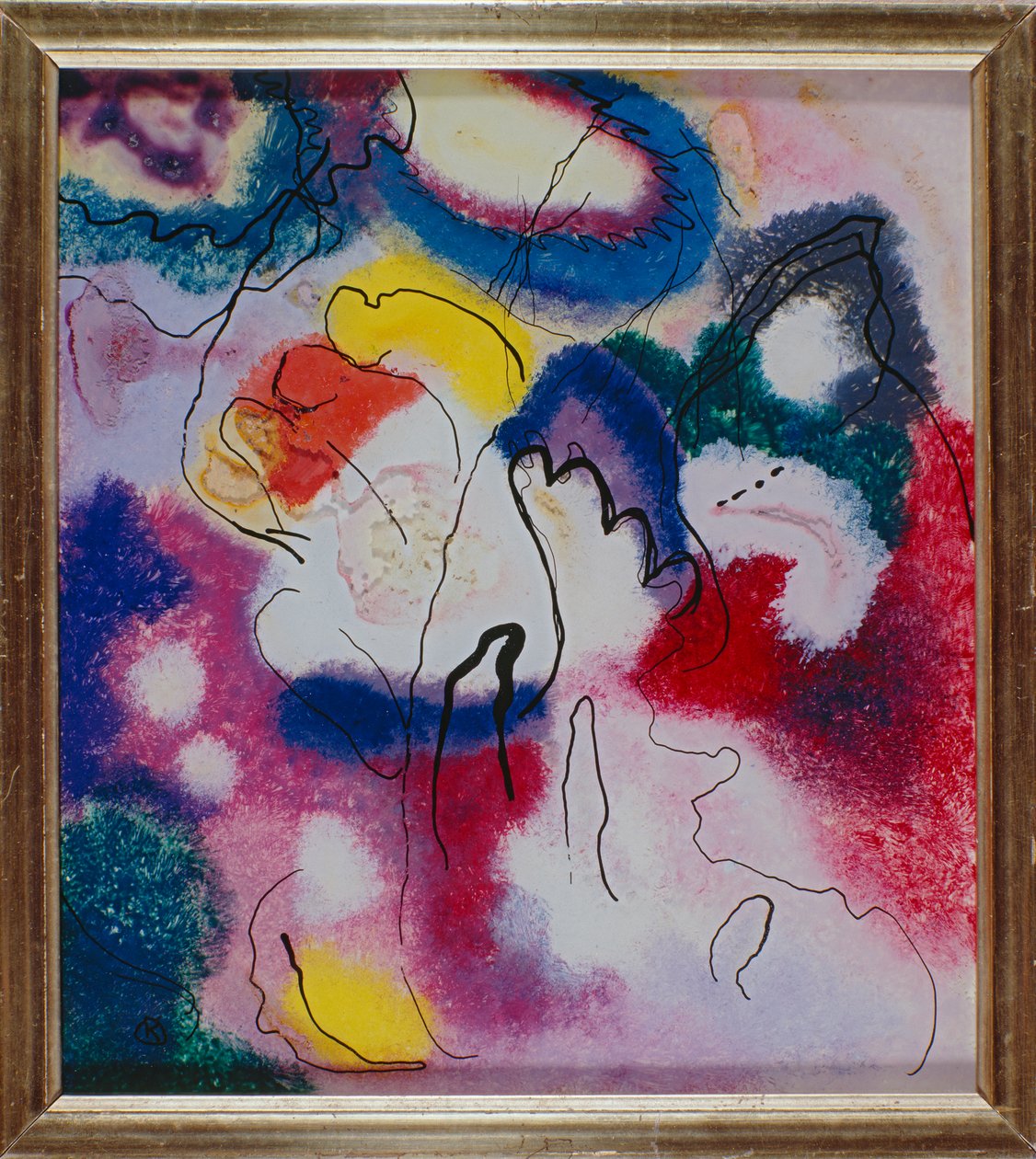 Glasbild mit rotem Fleck by Wassily Kandinsky