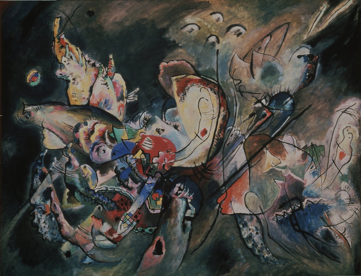 Kasvetli. Kompozisyon No. 221, 1917 by Wassily Kandinsky