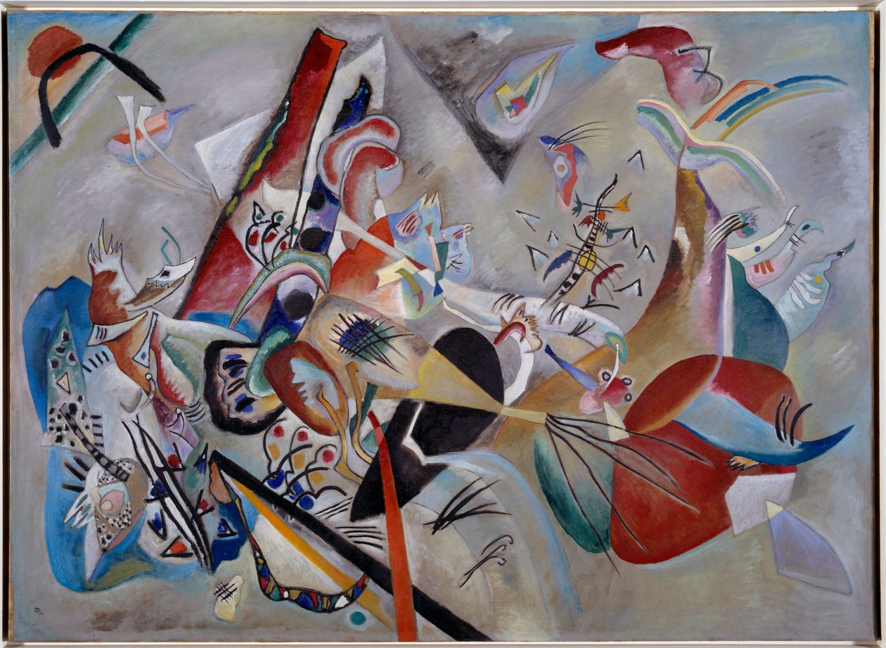 Gride. Wassily Kandinsky (veya Wassily Kandinsky veya Kandinskij) tarafından yapılan boyama by Wassily Kandinsky