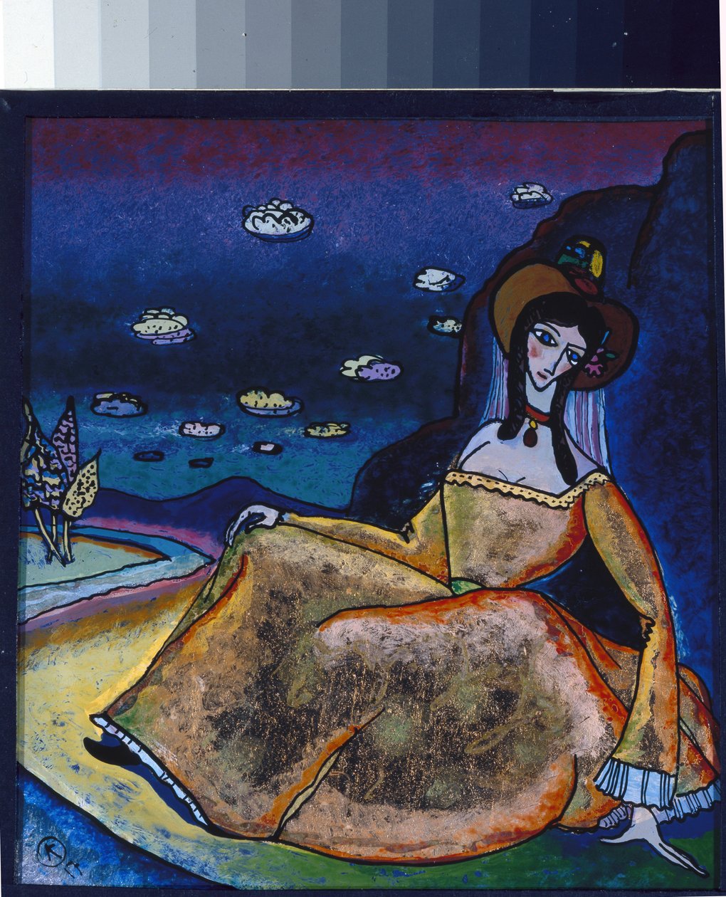 ""Altın elbiseli bayan"" Wassily Kandinsky