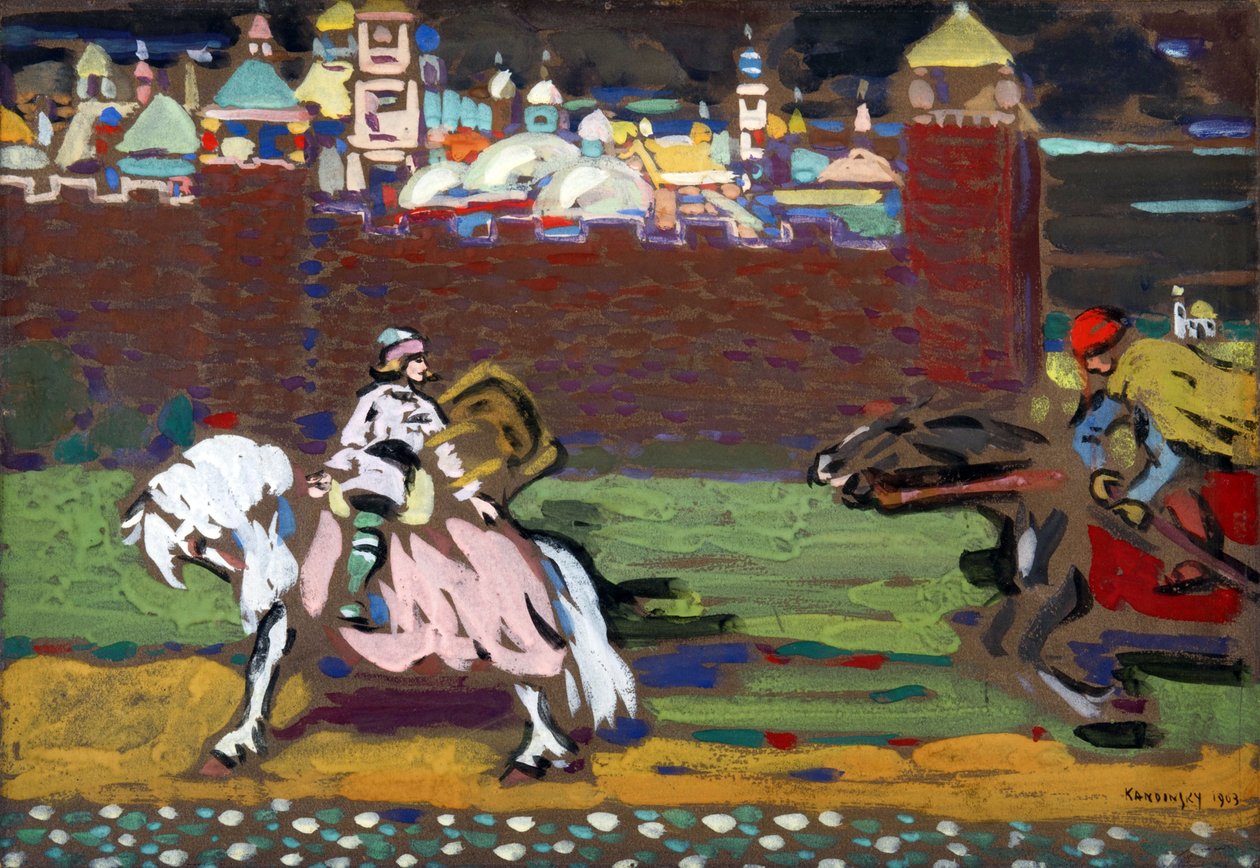 Wassily Kandinsky (veya Wassily Kandinski veya Kandinskij) tarafından ""Haçlar"" tablosu by Wassily Kandinsky