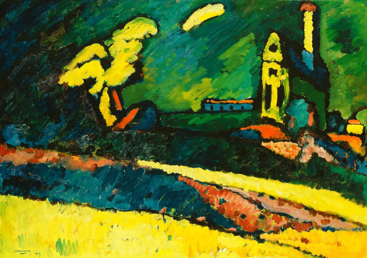 Murnau - Kilise I ile Manzara by Wassily Kandinsky