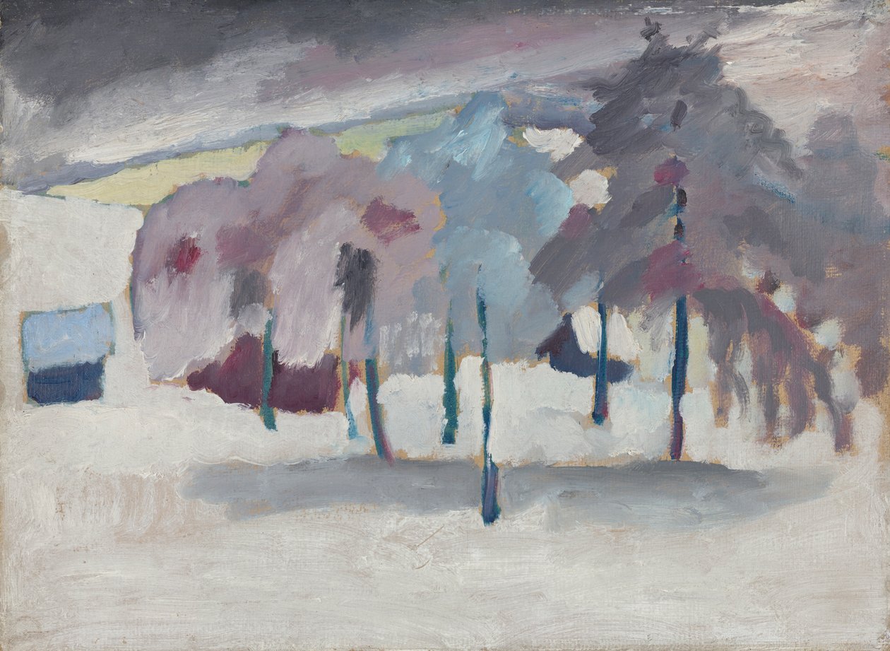 Murnau - karda ağaçlar by Wassily Kandinsky