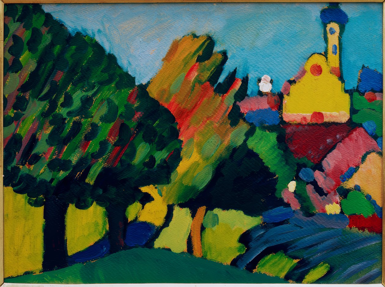 Murnau - Bir kilise ile sonbahar manzarası by Wassily Kandinsky