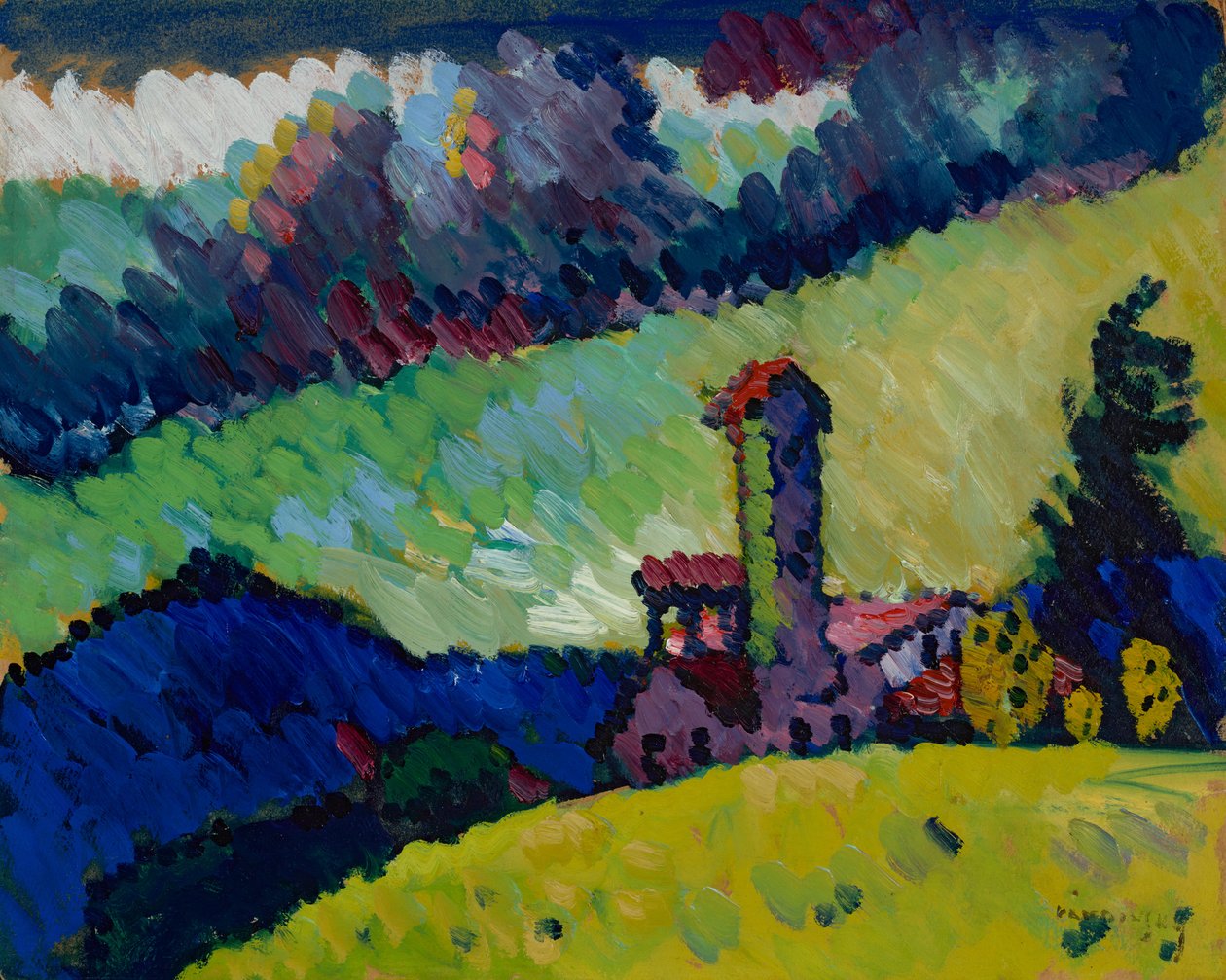 Murnau - "Kuleli Manzara" Çalışması by Wassily Kandinsky