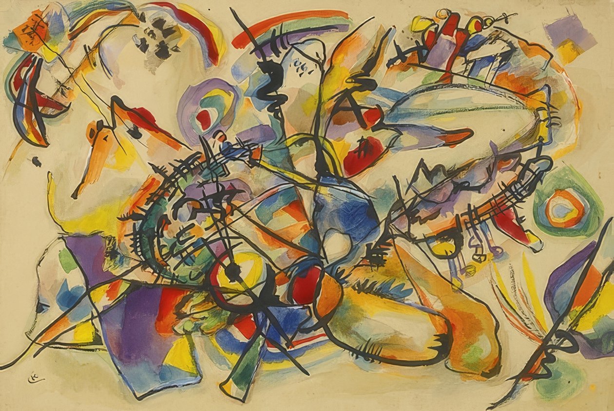 Başlıksız. 1916 civarında by Wassily Kandinsky