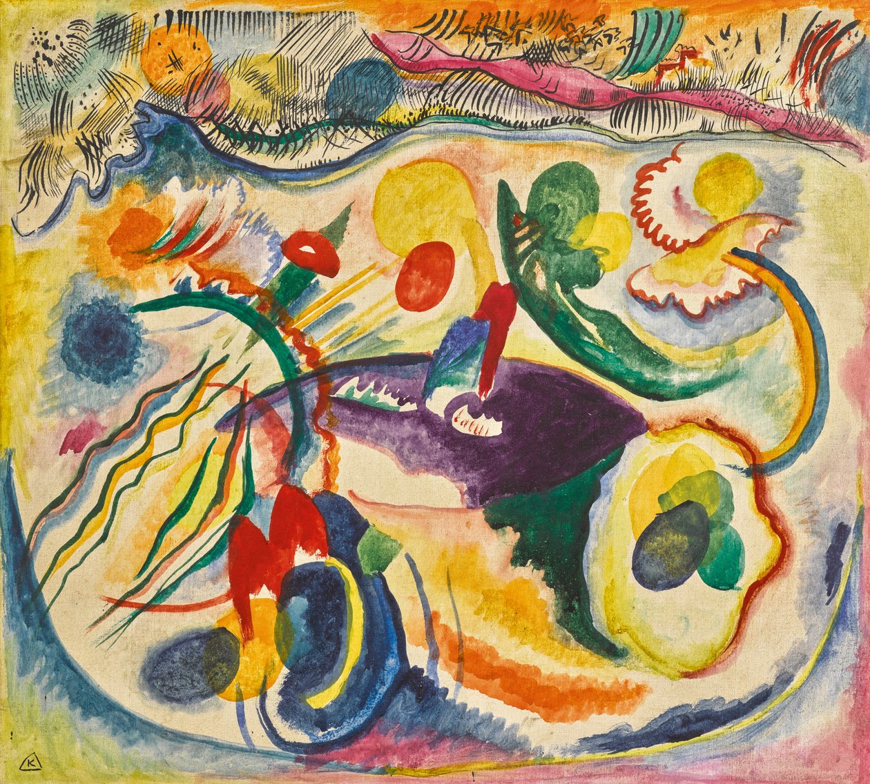 Son Yargı Teması Üzerine, 1913. by Wassily Kandinsky